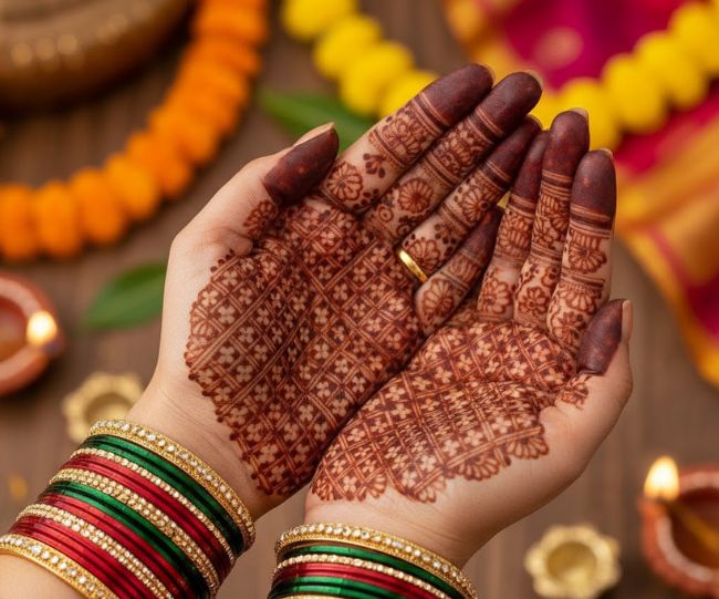 simple mehndi designs ahoi ashtami