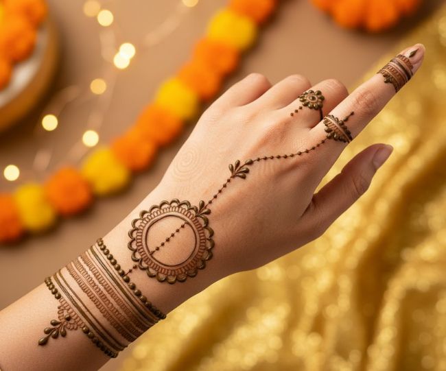 Simple Mehndi for Bhai Dooj