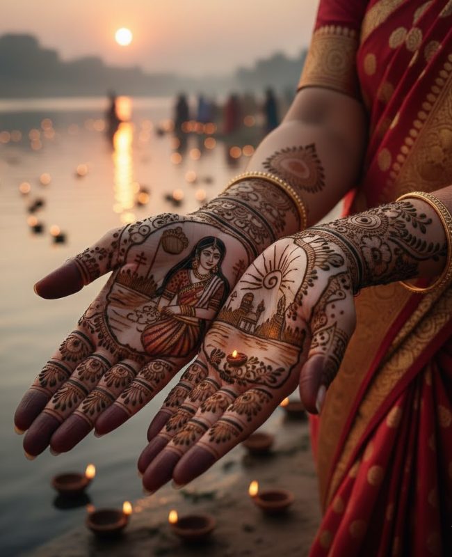 chhath pooja mehndi