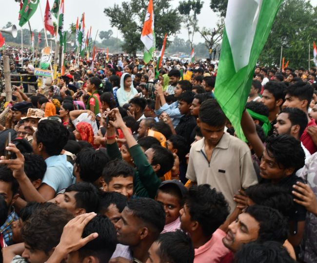 Rahul gandhi rally  Muzaffarpur
