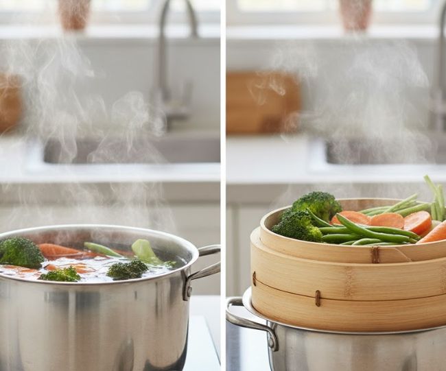 Steaming vs Boiling