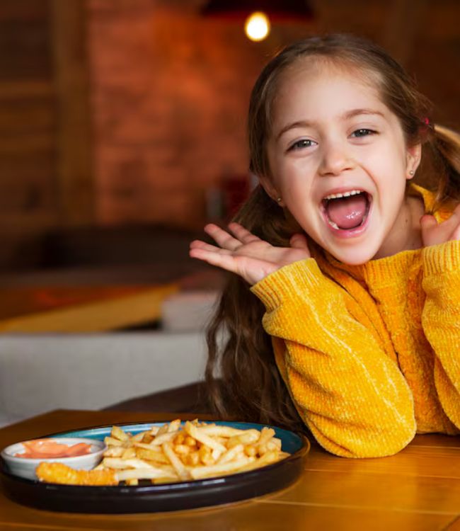 Kid eating independently