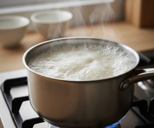 boiling milk