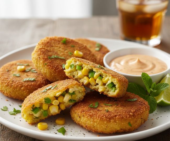 crispy corn cutlet