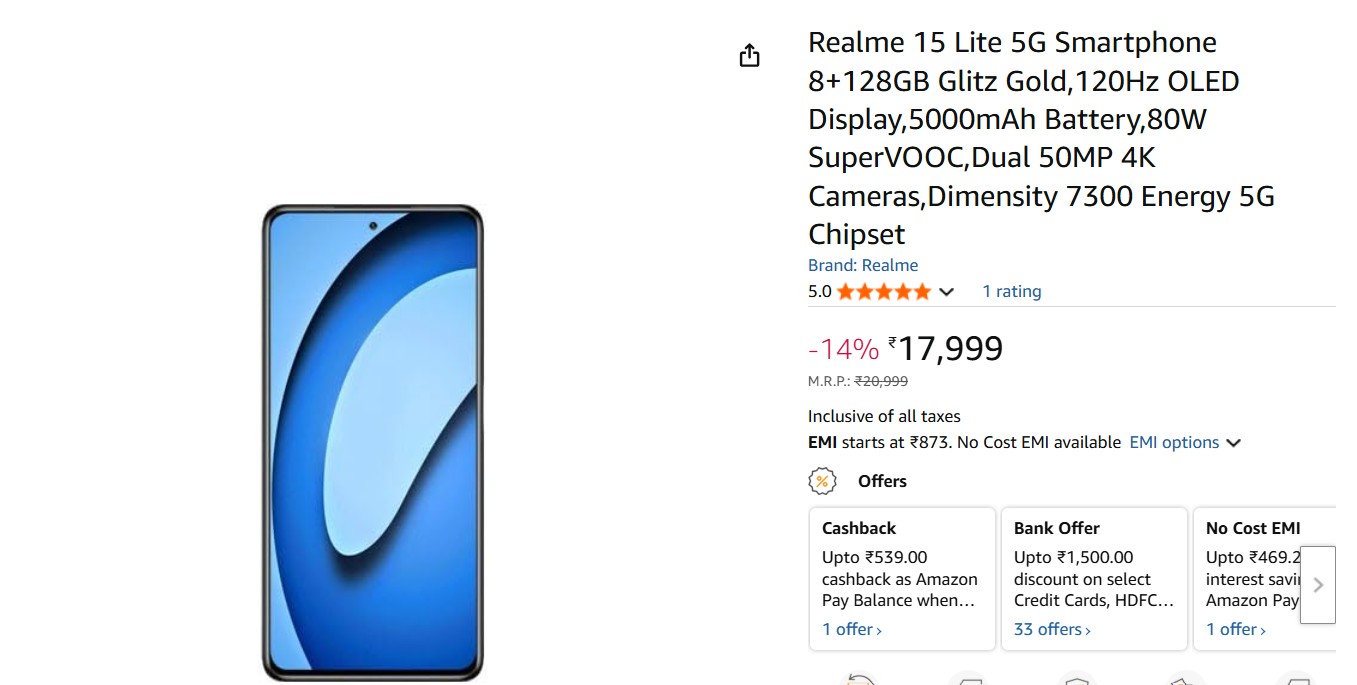 Realme 15 Lite 5G_