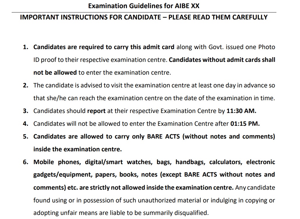 AIBE 20 Exam 2025