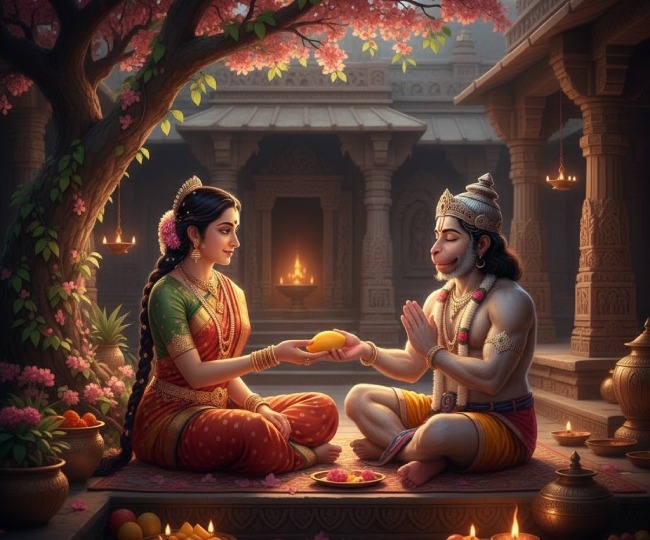 Hanuman and mata sita AI