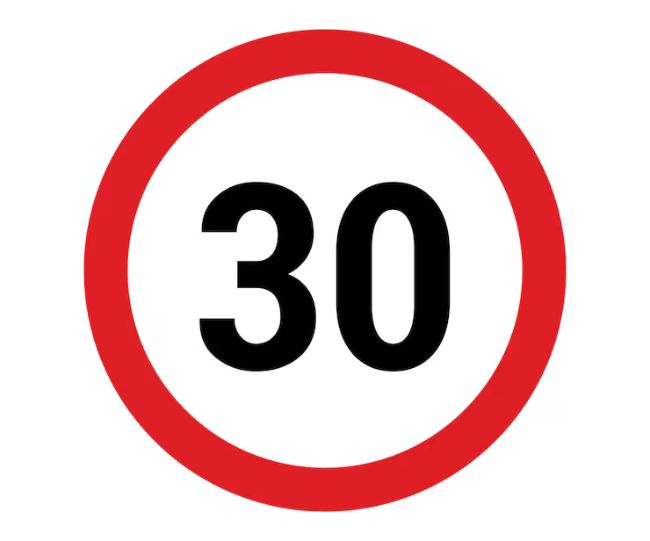 30 MAXIMUM SPEED