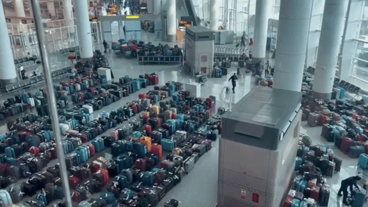 Luggage at the airport F