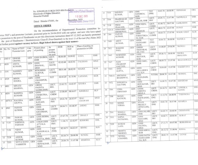 Headmaster Promotion