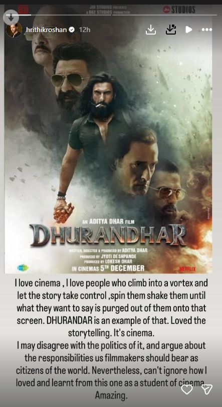 hrithik roshan dhurandhar