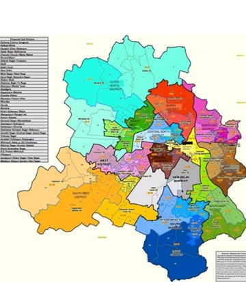 Delhi New Map