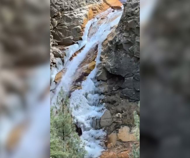 frozen water fall