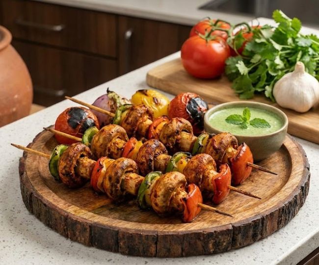 Restaurant Style Tandoori Mushroom Tikka