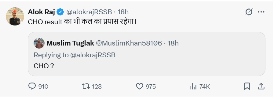 Rajasthan CHO Result