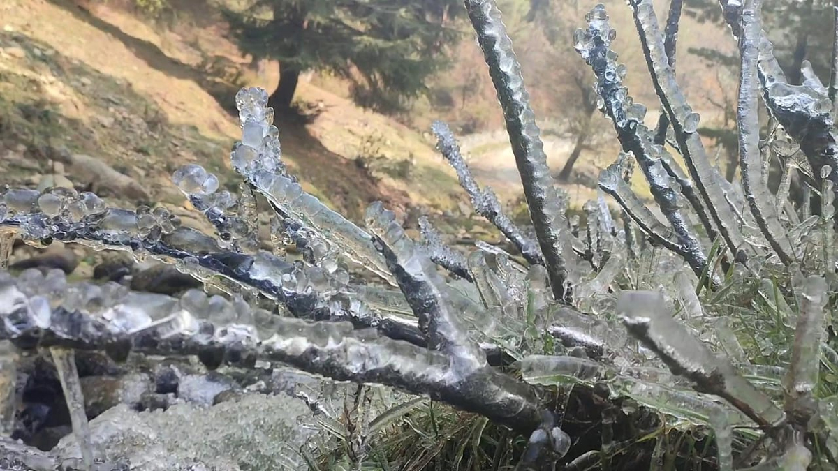 Spring frozen Kashmir