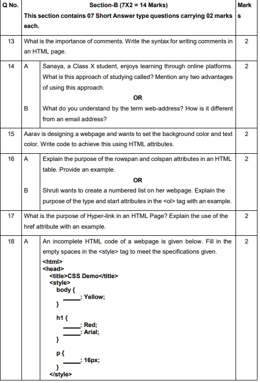 computer application sample paper 3