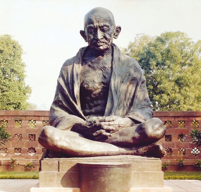 Mahatma-Gandhi-in-Meditation-Pose