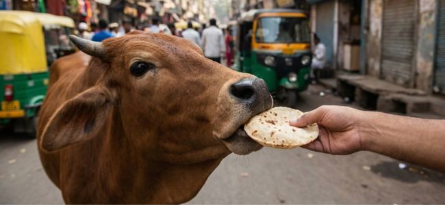 benefits of giving roti to cows