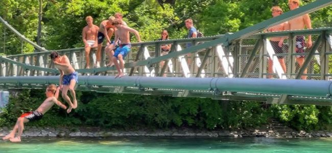 Switzerland River Swimming
