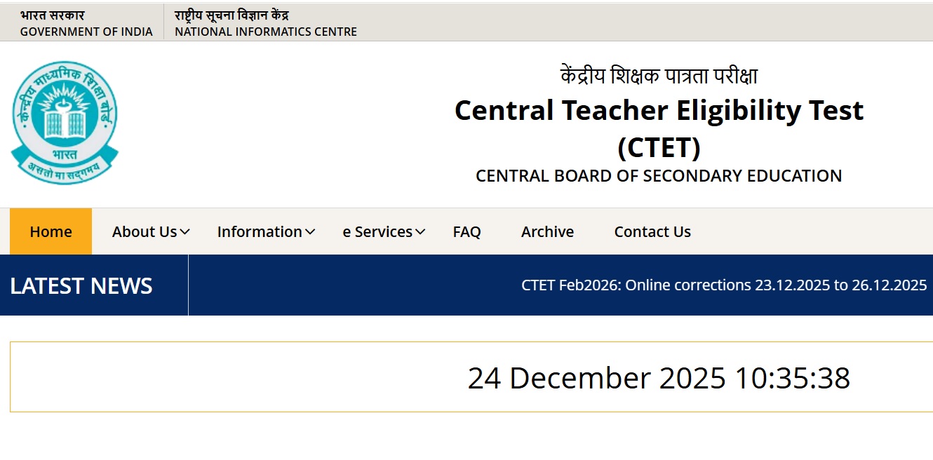 CTET Correction Window
