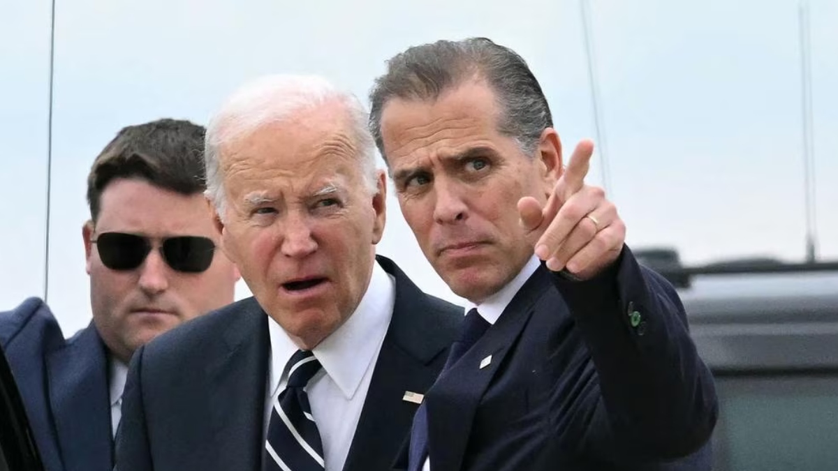 biden hunter with father