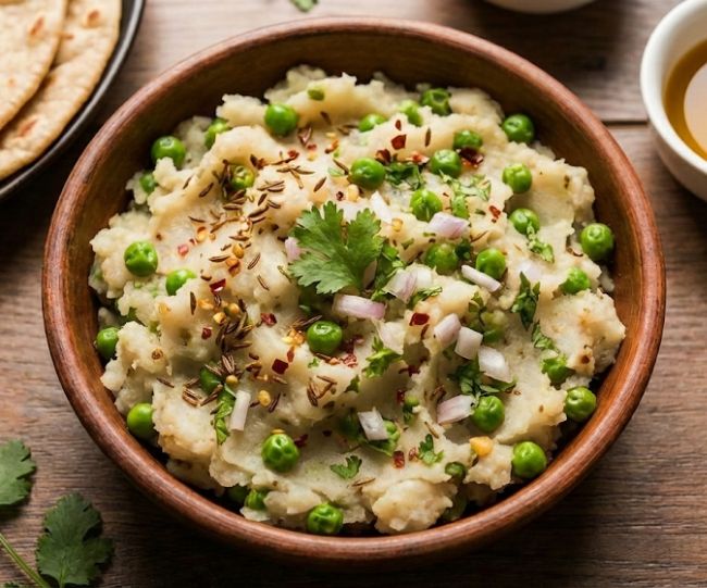 Spicy Aloo Matar Chokha