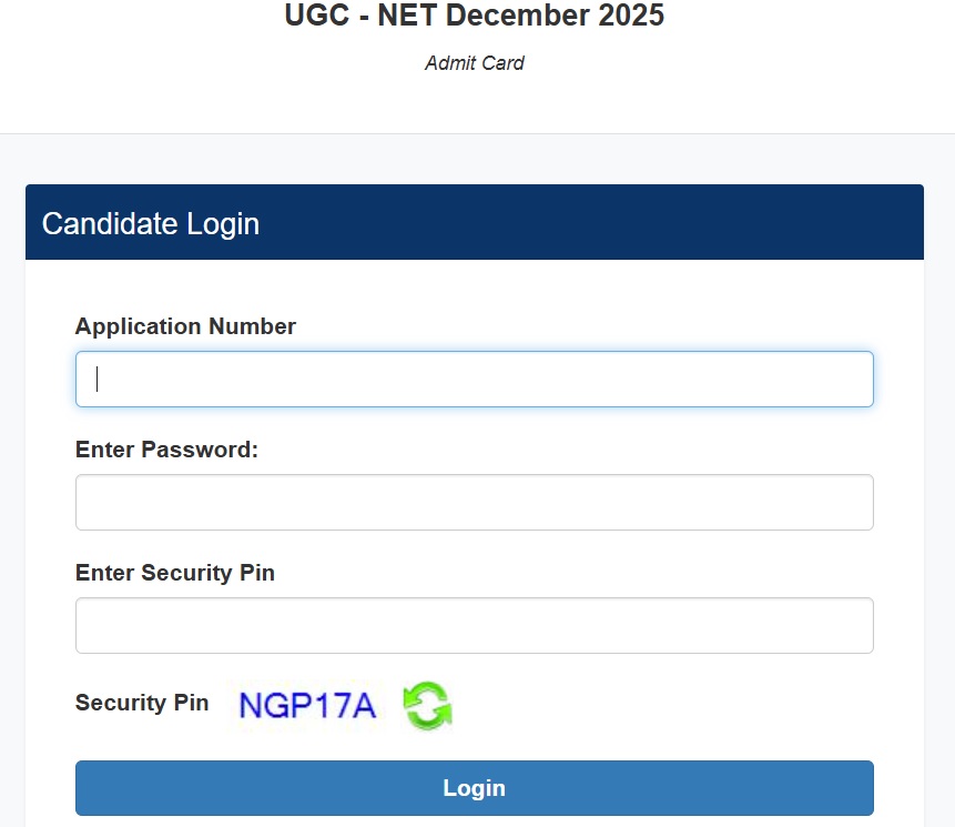 UGC NET Admit Card