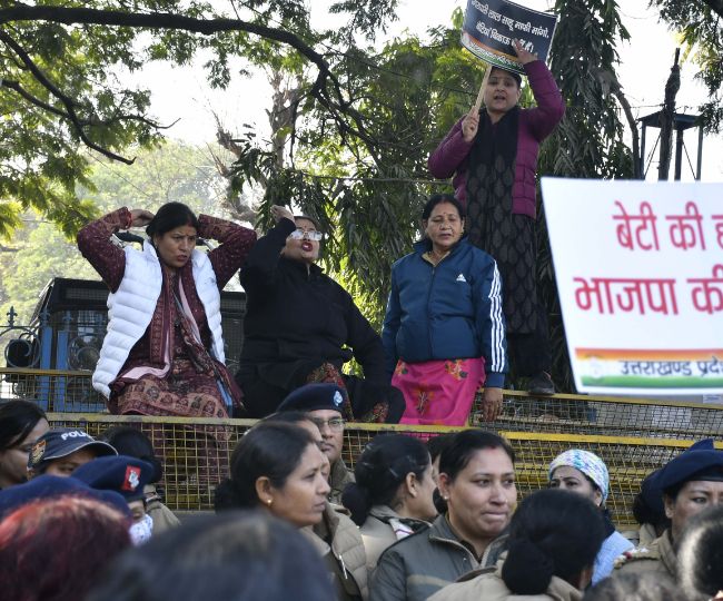 Congress Protest in Doon 