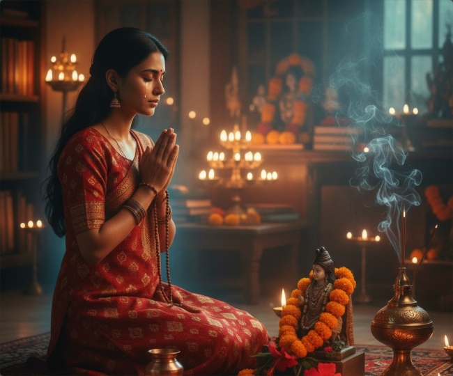 Crying while puja (1)