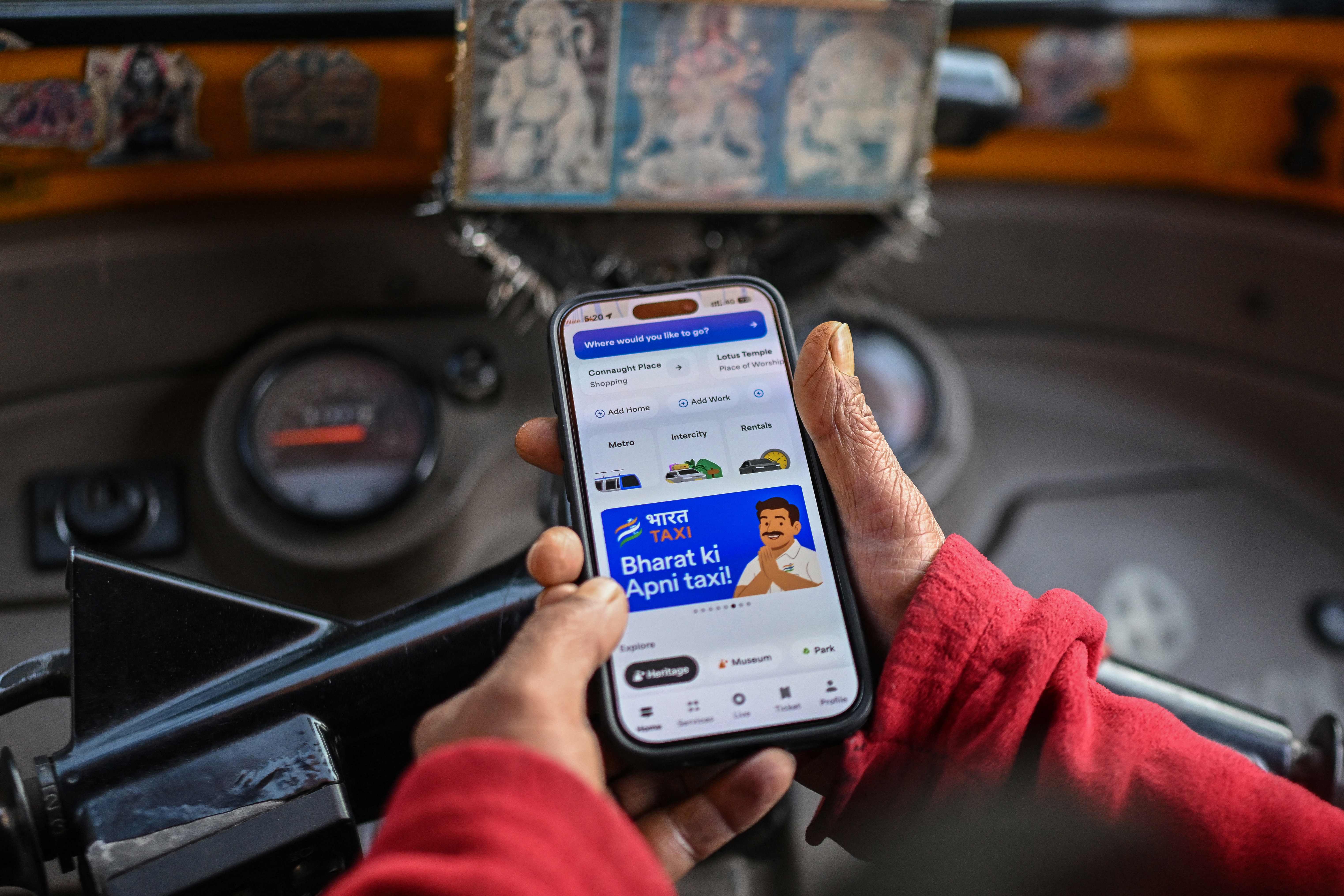 Bharat Ki taxi inside