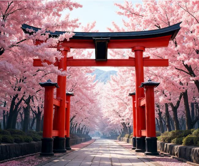 Cherry blossom mount fuji