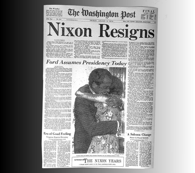 NIXON RESIGNS