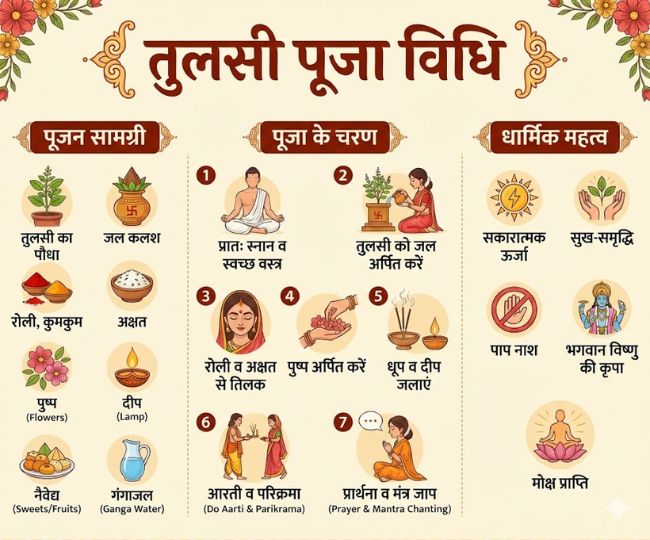 Tulsi puja vidhi 