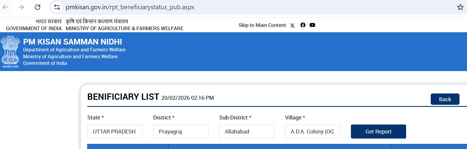 PM Kisan Benefeiciary