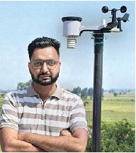 एआई आधारित आटोमैटिक वेदर स्टेशन के साथ बलजिंदर सिंह मान 