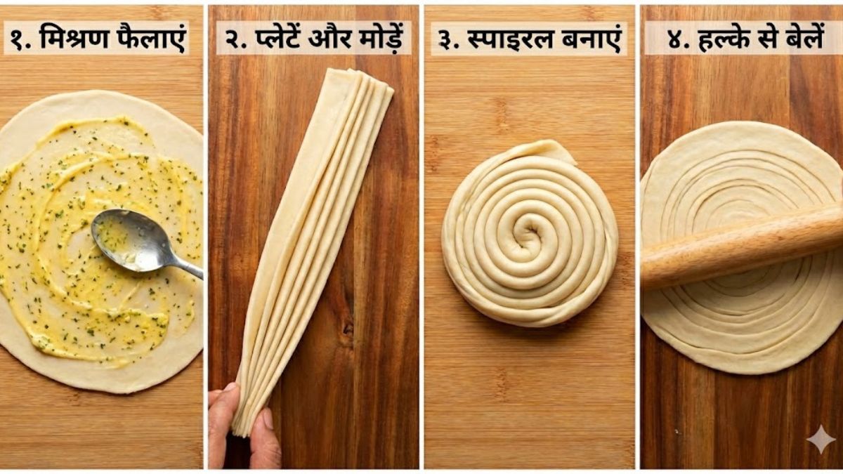 Lachha Paratha Folding