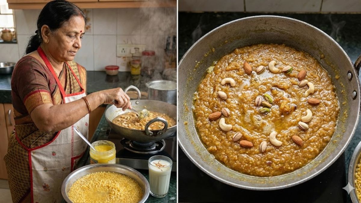 Moong dal halwa (2)