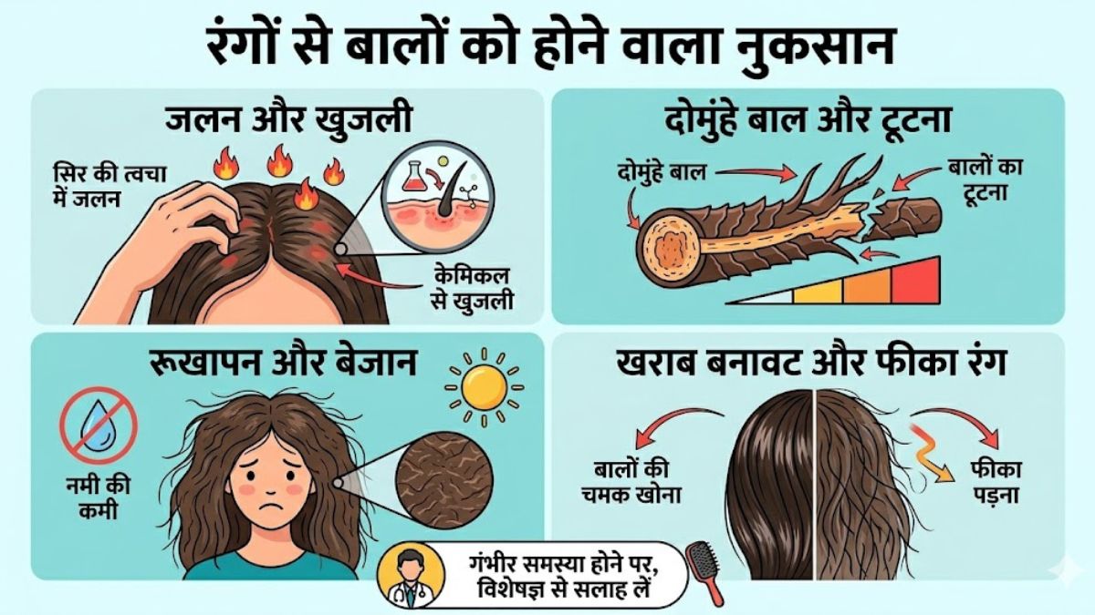Colour side effects on hair