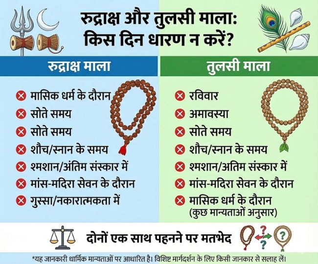 tulsi or rudraksha mala