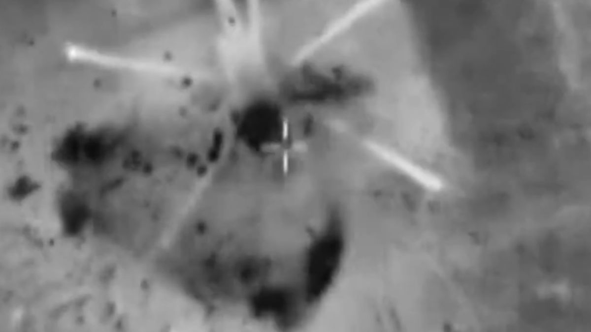 Israeli forces dropped bomb on Iranian helicopter painted on ground (1)