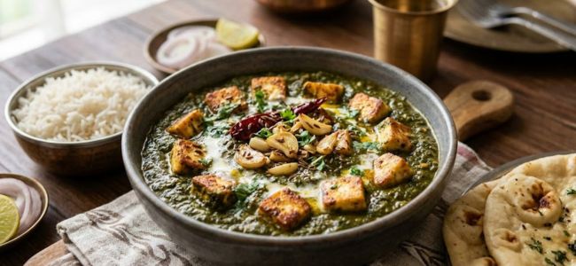 Creamy Lehsuni Palak Paneer