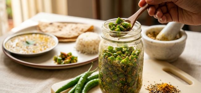 Instant Hari Mirch Achar