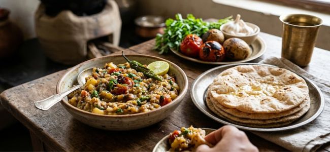Roasted Aloo Tamatar Bharta