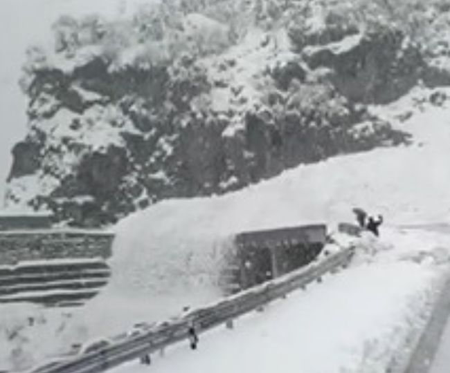 snow on road