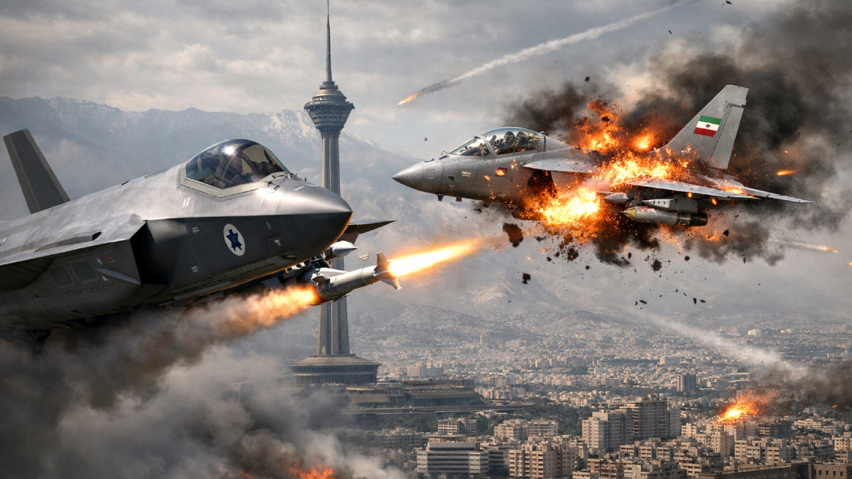 Israel F 35 destroys Iran YAK-130 fighter jet