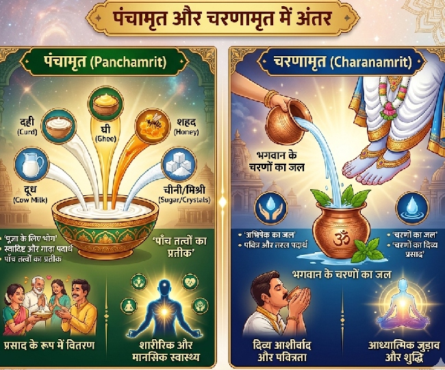 Panchamrit and Charanamrit i