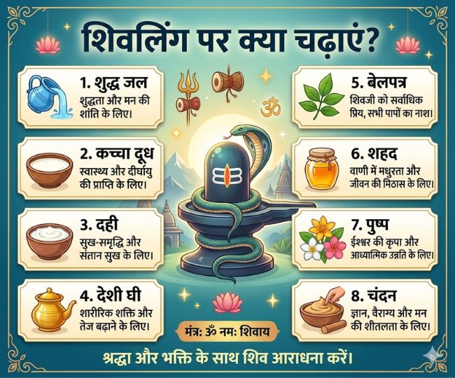 shivling pr kya kya chadhaye