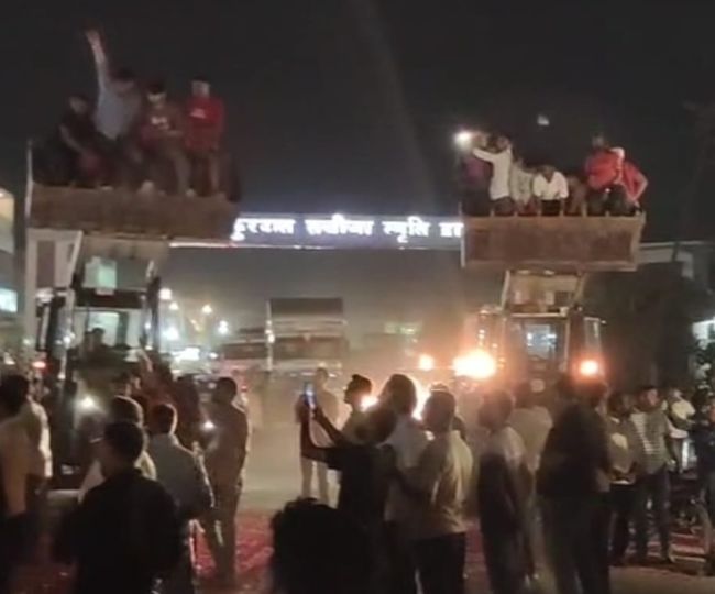 CM Dhami bulldozer welcome in lichha