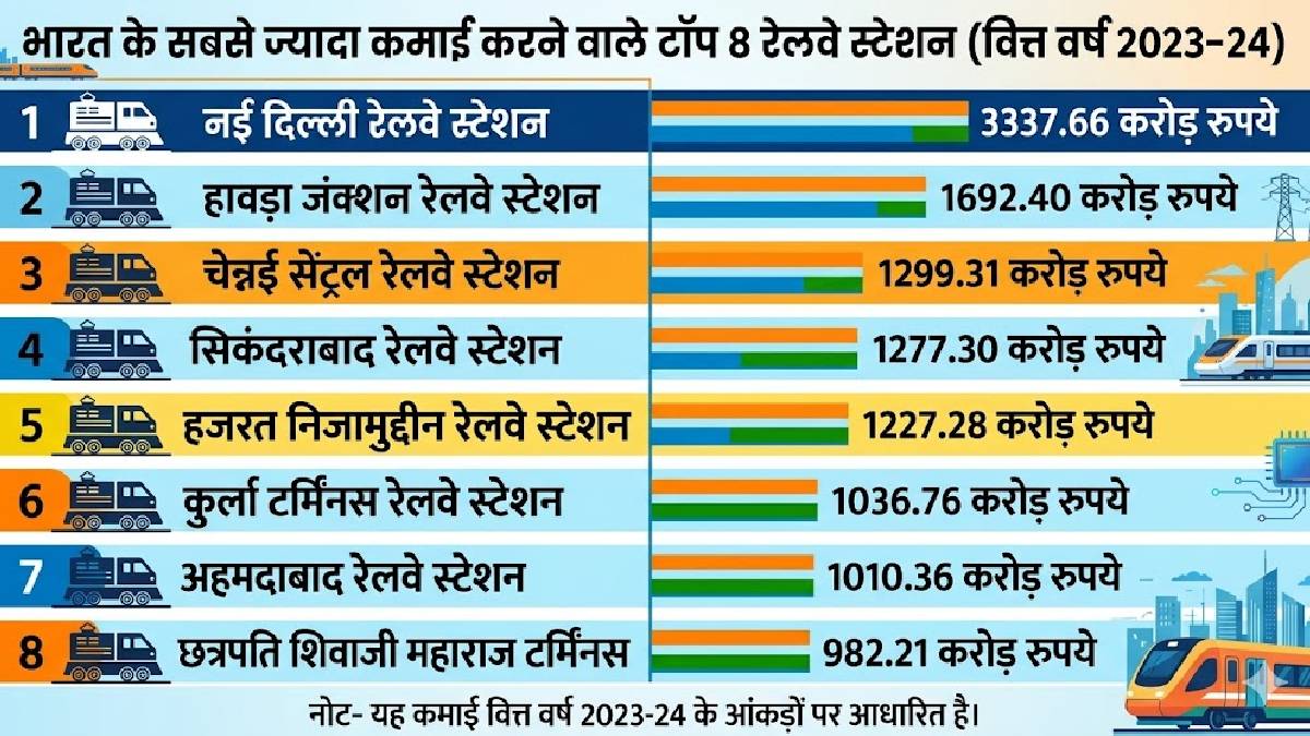 India Top Earning railway station 9